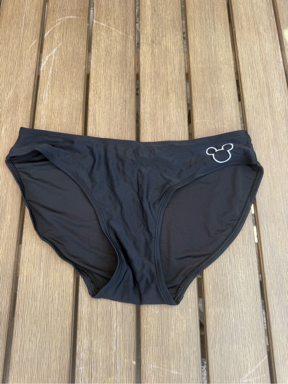 Walt Disney World Mickey Mouse Black Bikini Bottoms Size Small Swim Briefs